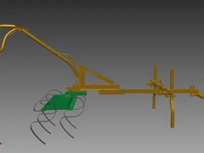 Combinator tractor plow 3D model