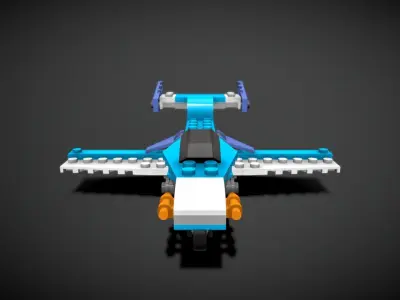 Lego Propeller Plane 3D model