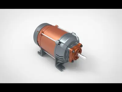 AC motor elctrical 3D model