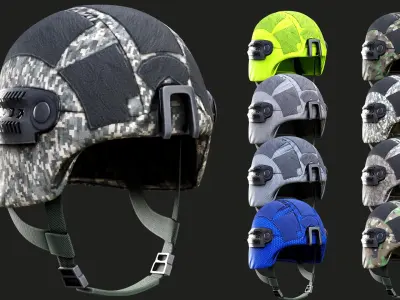 Helmet  of Austrian Armed Forces Bundesheer Military gta ready  Low-poly 3D model