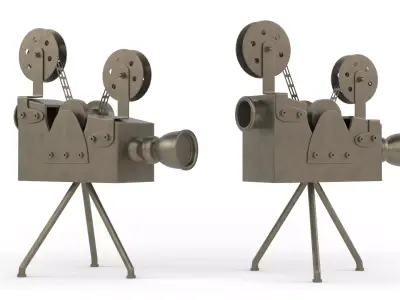 Antique Movie Camera 3D model