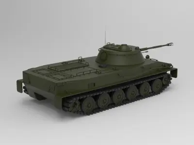 PT-76 tank 3D model