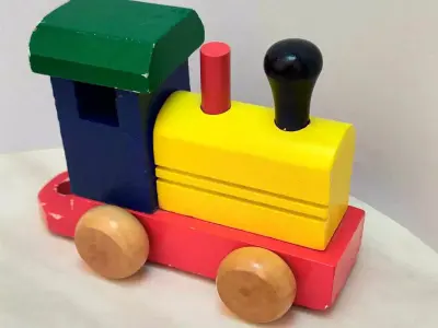 Old-School Locomotive Train  3D model