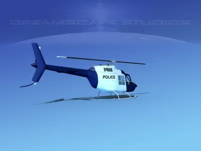 Bell 206 Police 3D model