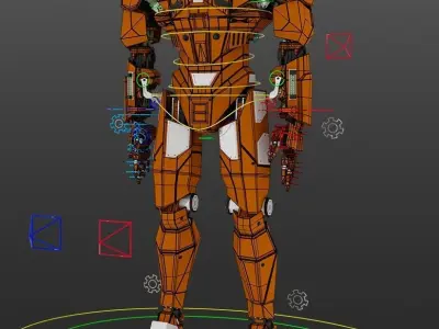 Robot Jaeger full rig Unreal ready 3D model
