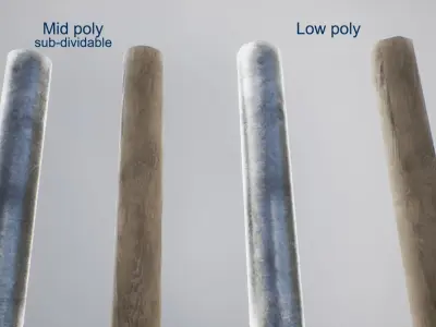 Fighting Arnis Sticks PBR Game Ready Low-poly 3D model