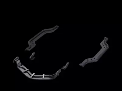 Spoiler bodykit carbon part industrial 3D model