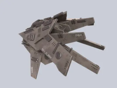 Advance Drone Low-poly 3D model purchase