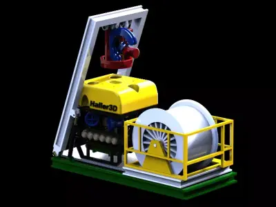 ROV type A with LARS 3D print model