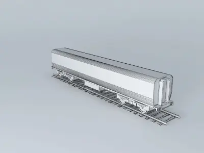 Eco Rail Track 3rd Class Carriage Dummy Old Steam Days.. Free 3D model