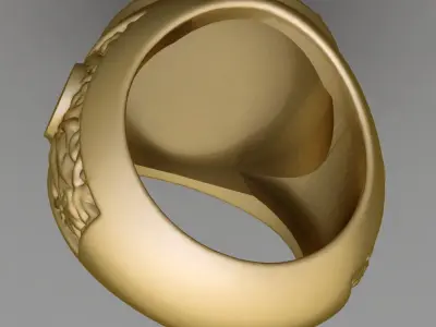 Antique Gents Signet Ring 3D print model get