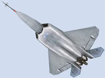 F22 fighter jet Low-poly 3D model