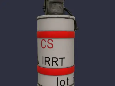 Smoke grenade Free low-poly 3D model buy