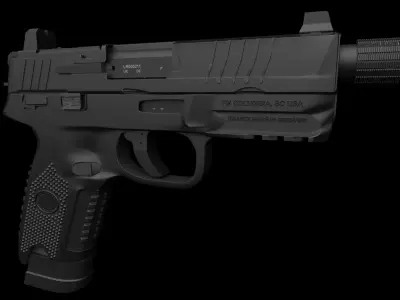 FN502 Gun Model 3D model