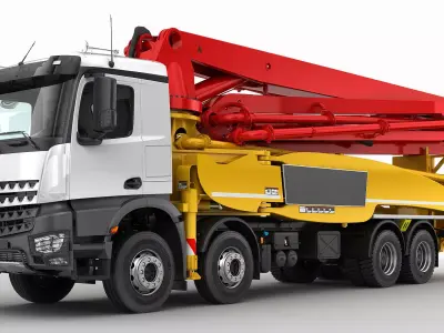 Concrete Pump Truck 8X4 3D model
