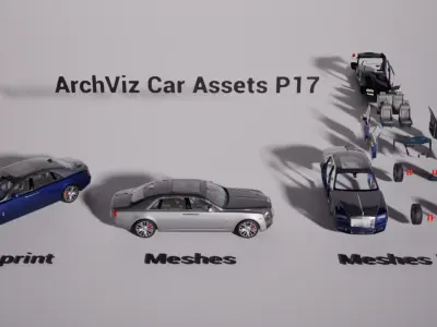 ArchViz Car Assets P17 - Unreal Engine 5 3D model
