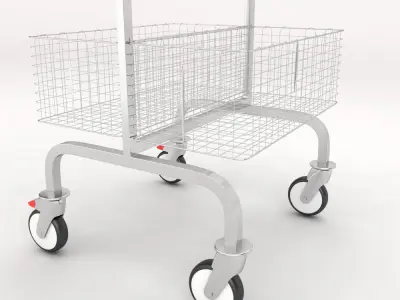 Shopping cart trolley 3d model 3D model