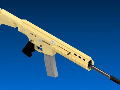 AH-14 Assault Rifle 3D model