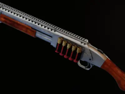 Classic Mossberg 590 Shockwave Low-poly 3D model
