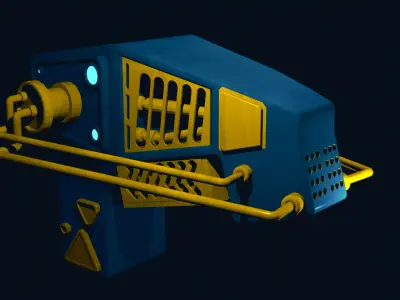 gun Electric Free low-poly 3D model