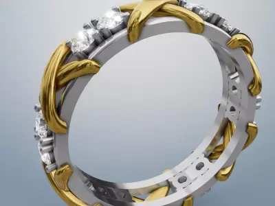 Tiffany X ring 3D print model