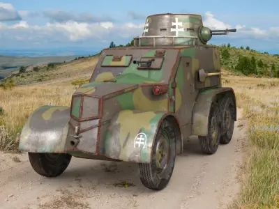 OA vz 30 Armoured Car Slowak Vray 3D model