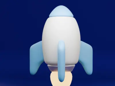 Rocket Free low-poly 3D model