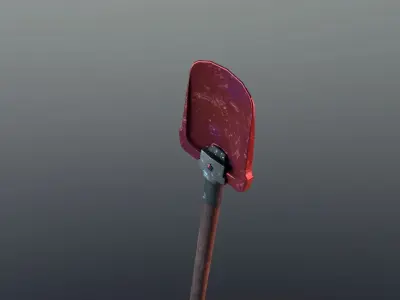 Shovel - Ruby Low-poly 3D model