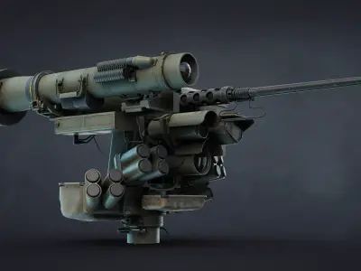 M151 Protector and M153 CROWS RWS Low-poly 3D model