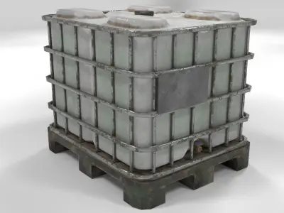 Low poly Liquid pallet Low-poly 3D model