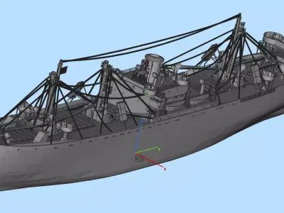 break-bulk carrier 3D model