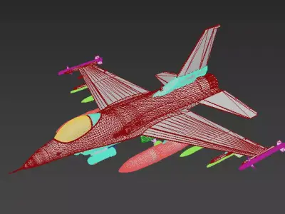 Model Airplane fighter jet 3D model