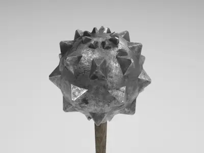 Medieval mace 2 Free low-poly 3D model