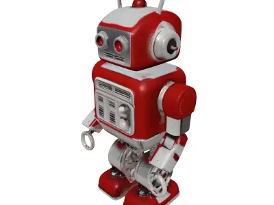 Retro SciFi Robot Toy Model 3D model