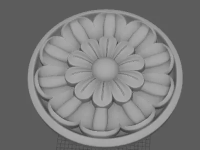 rosette flower 3D model 40