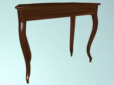 Coffee table made of walnut 3D model