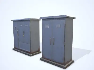 Electric Switch Box Low-poly 3D model
