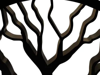 TREE H 40mm W 40 mm 2mm thick 3D model