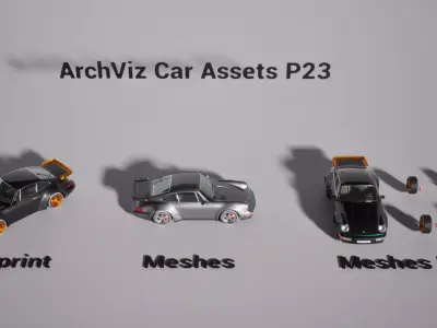 ArchViz Car Assets P23 - Unreal Engine 5 3D model