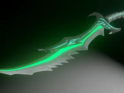 daedra sword  Low-poly 3D model