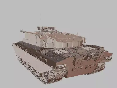 War Tank Classic Armored Vehicle 3D Printable 3D print model