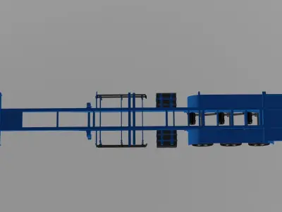 Container carrier skeleton trailer  3D model