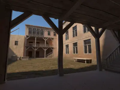 Medieval Courtyard House 3D model
