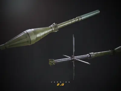 SBG Rocket Launcher Low-poly 3D model