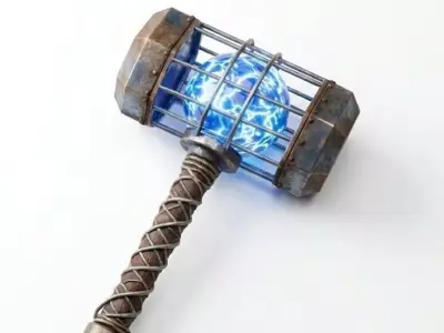 Storm-Cage War Hammer 3D Model Low-poly 3D model