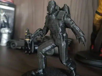 Heatwave figure of soldier on shelf 3D print model