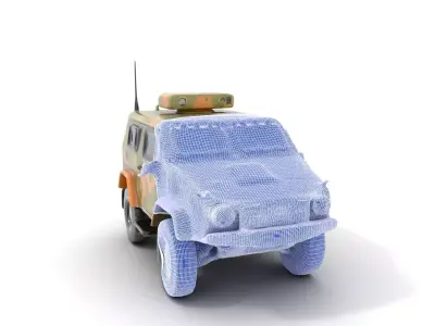Camo Tactical Vehicle model pack Low-poly 3D model