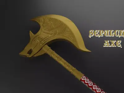 Sepulcher Axe Low-poly 3D model