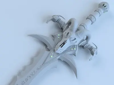 Frostmourne The sword of Arthas  3D model