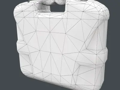 Toolbox gun case Low-poly 3D model